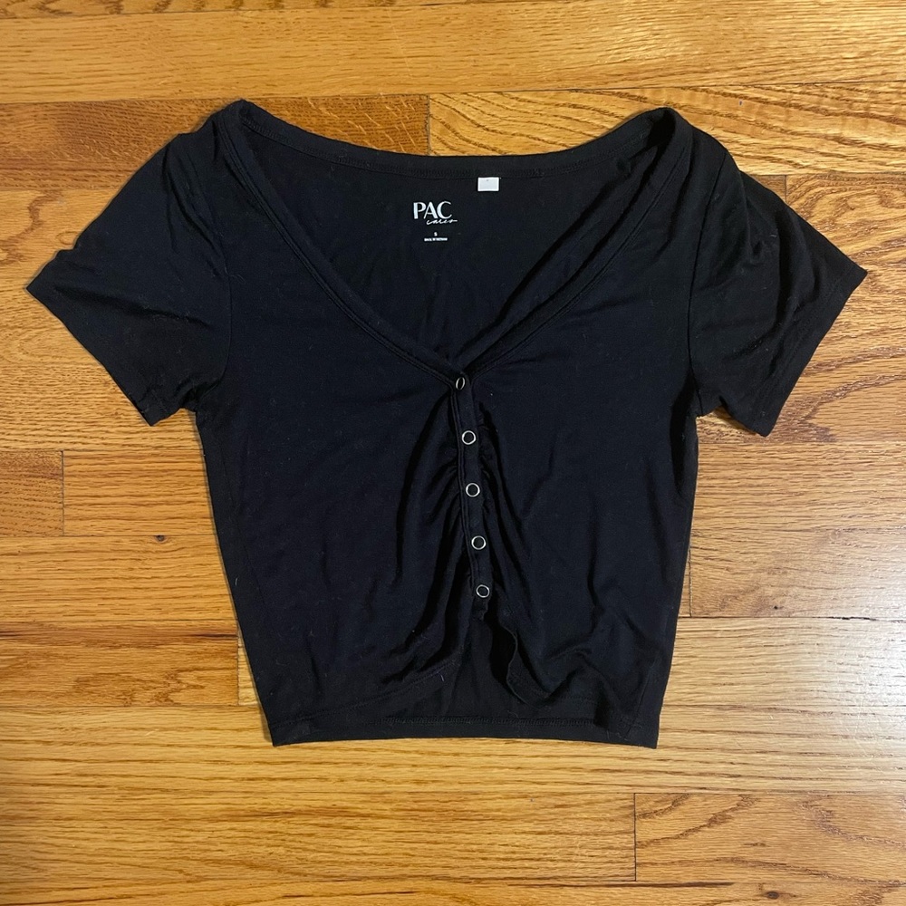 black baby tee from pacsun; size small
